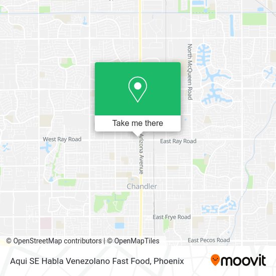 Mapa de Aqui SE Habla Venezolano Fast Food