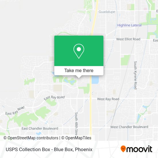 USPS Collection Box - Blue Box map