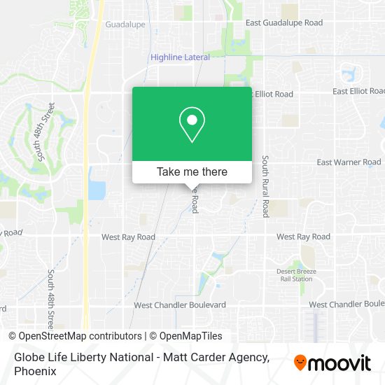 Mapa de Globe Life Liberty National - Matt Carder Agency