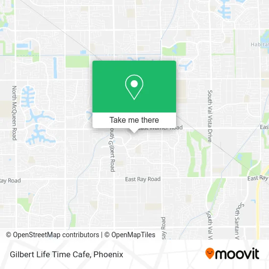 Gilbert Life Time Cafe map