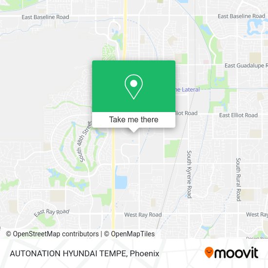 Mapa de AUTONATION HYUNDAI TEMPE