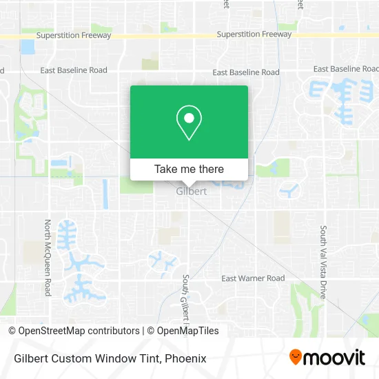 Mapa de Gilbert Custom Window Tint