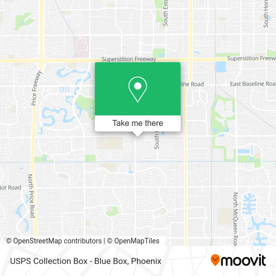 USPS Collection Box - Blue Box map