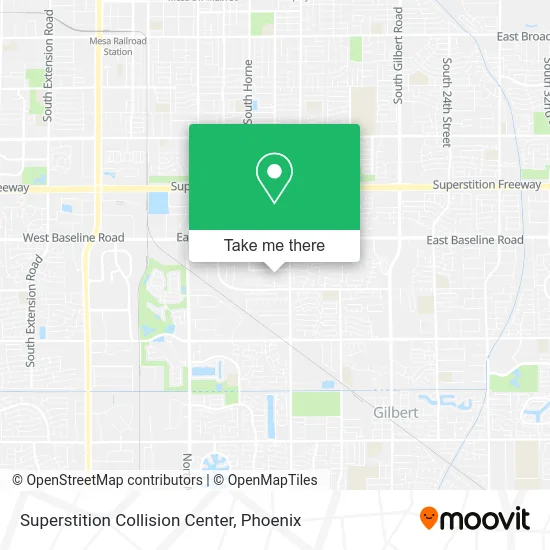Superstition Collision Center map