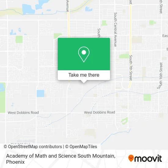 Academy of Math and Science South Mountain map