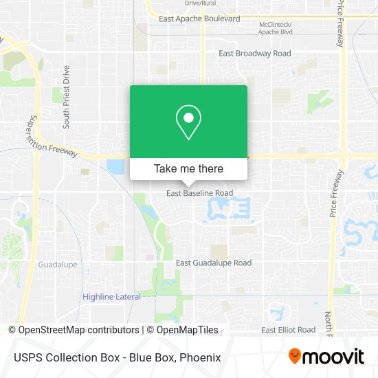 USPS Collection Box - Blue Box map