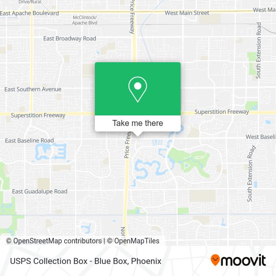 USPS Collection Box - Blue Box map