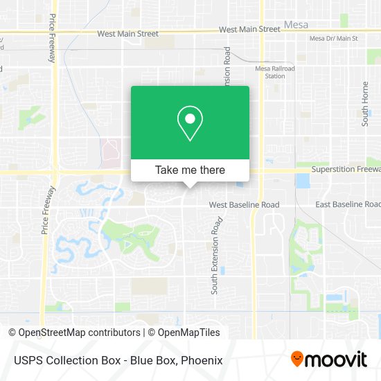 USPS Collection Box - Blue Box map