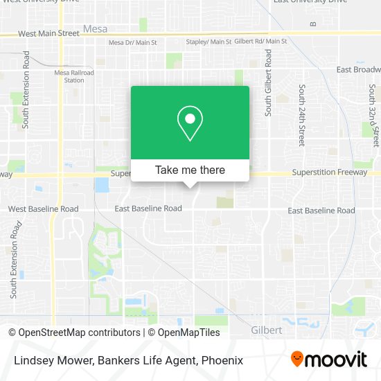 Lindsey Mower, Bankers Life Agent map