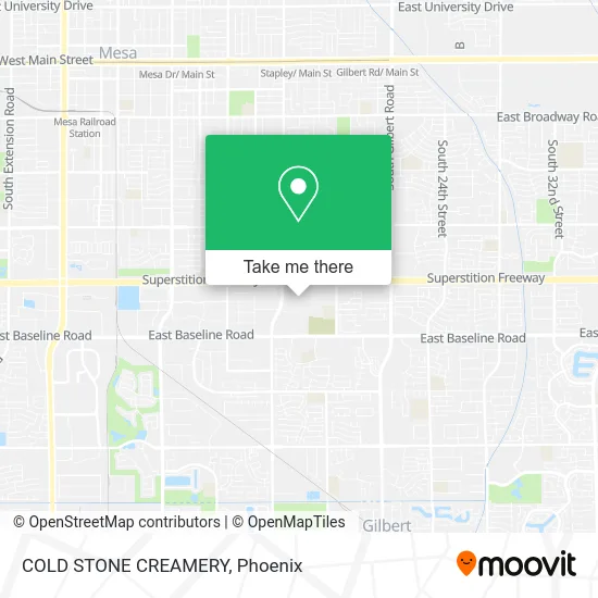 COLD STONE CREAMERY map