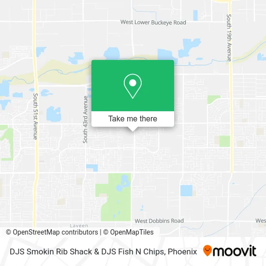 DJS Smokin Rib Shack & DJS Fish N Chips map