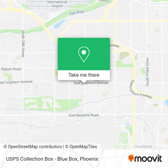 Mapa de USPS Collection Box - Blue Box