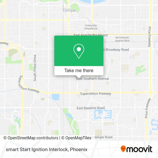 Mapa de smart Start Ignition Interlock