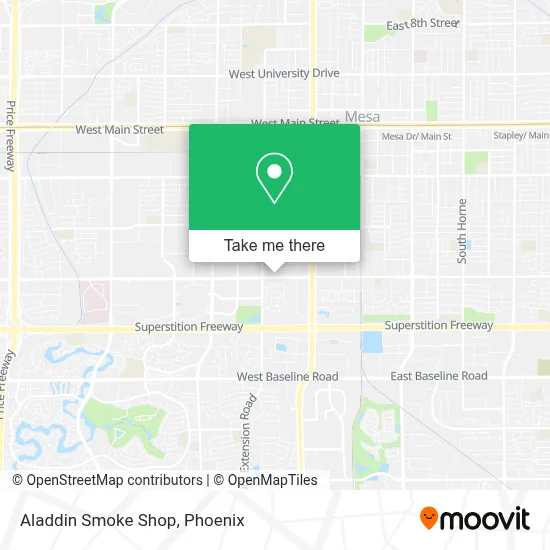 Aladdin Smoke Shop map