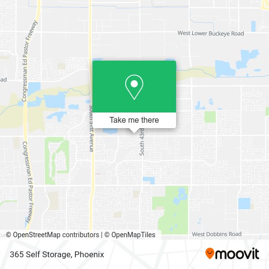 365 Self Storage map