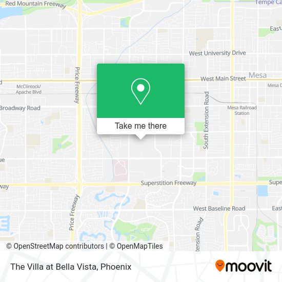 The Villa at Bella Vista map