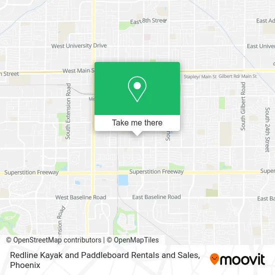 Mapa de Redline Kayak and Paddleboard Rentals and Sales