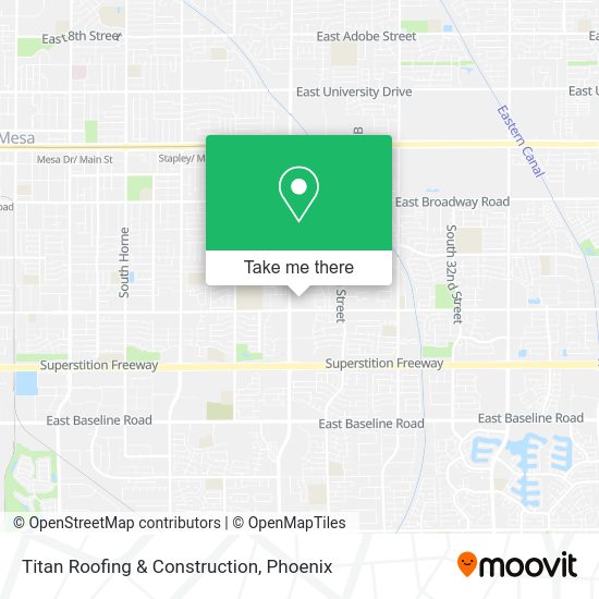 Titan Roofing & Construction map