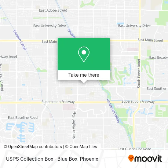 USPS Collection Box - Blue Box map