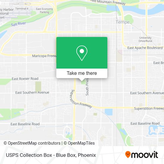 USPS Collection Box - Blue Box map