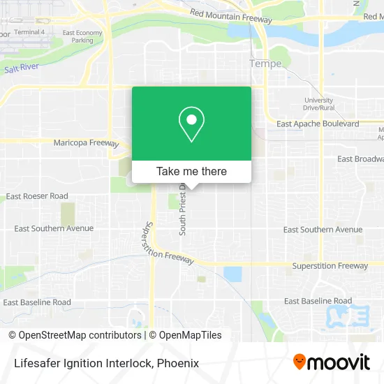 Lifesafer Ignition Interlock map