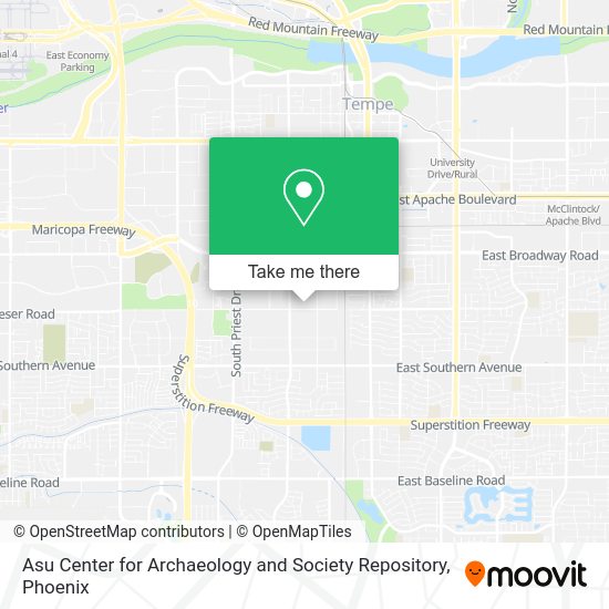 Asu Center for Archaeology and Society Repository map