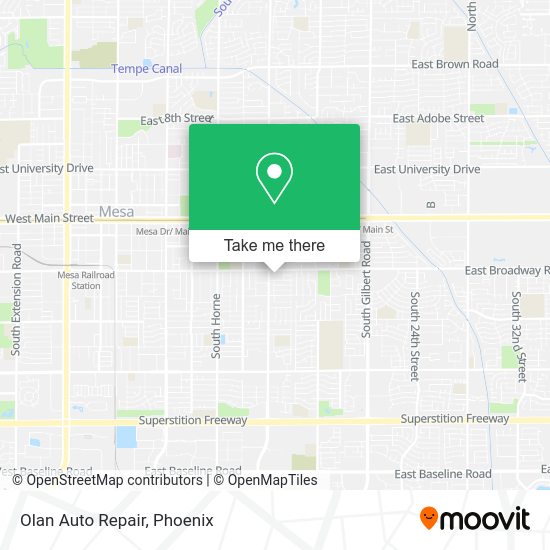 Olan Auto Repair map