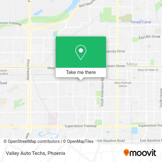 Valley Auto Techs map
