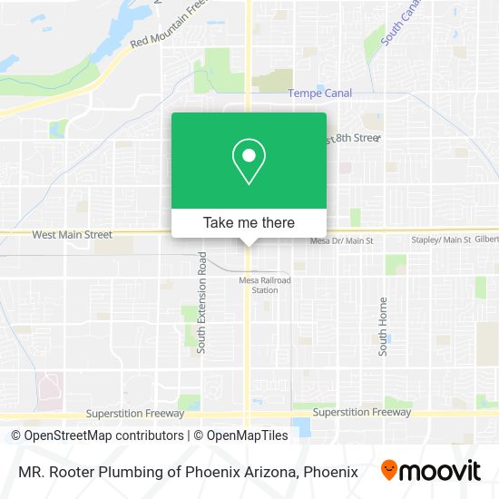 MR. Rooter Plumbing of Phoenix Arizona map