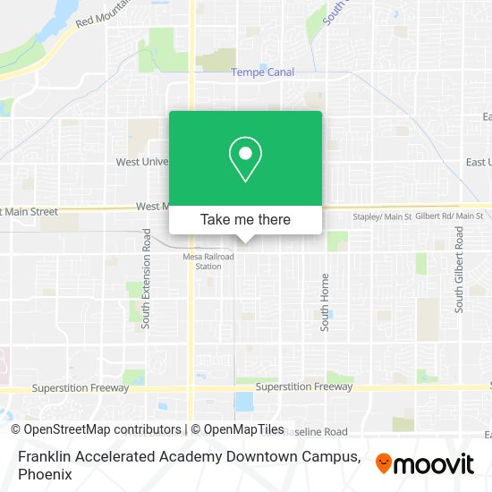 Franklin Accelerated Academy Downtown Campus map