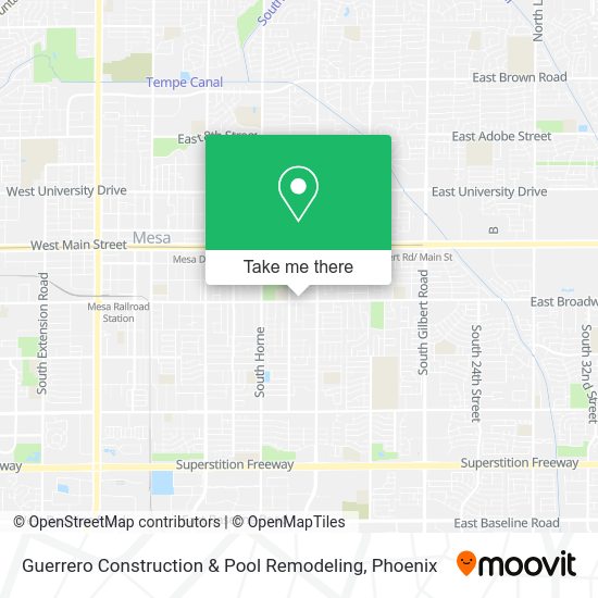 Guerrero Construction & Pool Remodeling map