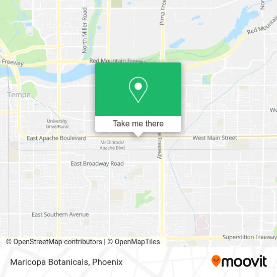 Maricopa Botanicals map