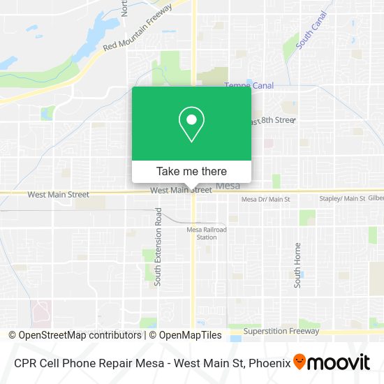Mapa de CPR Cell Phone Repair Mesa - West Main St