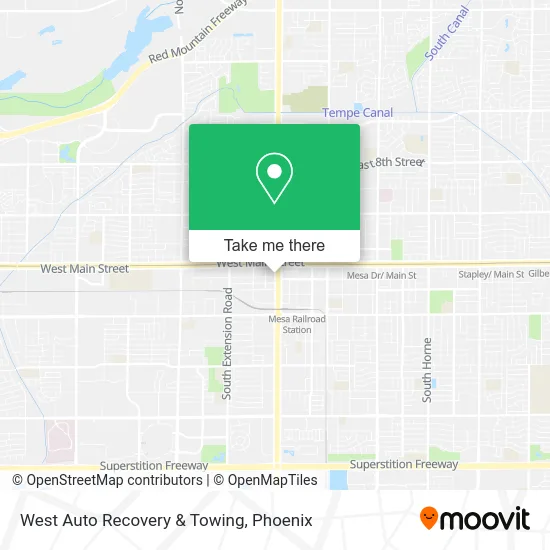 West Auto Recovery & Towing map