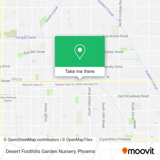 Desert Foothills Garden Nursery map