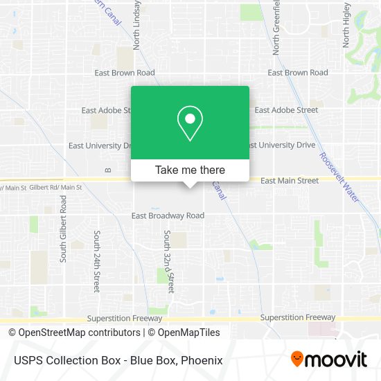 USPS Collection Box - Blue Box map