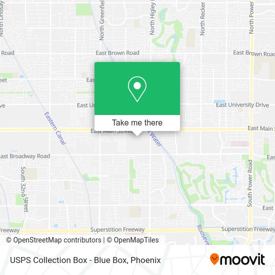 USPS Collection Box - Blue Box map