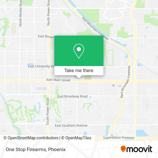 One Stop Firearms map