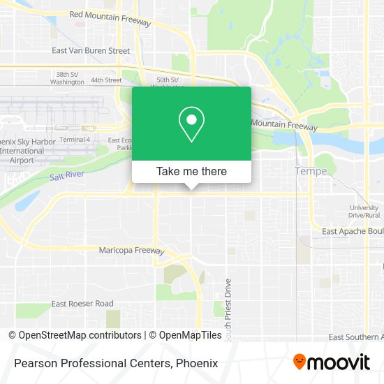 Pearson Professional Centers map