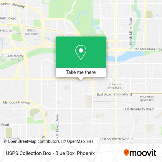 USPS Collection Box - Blue Box map