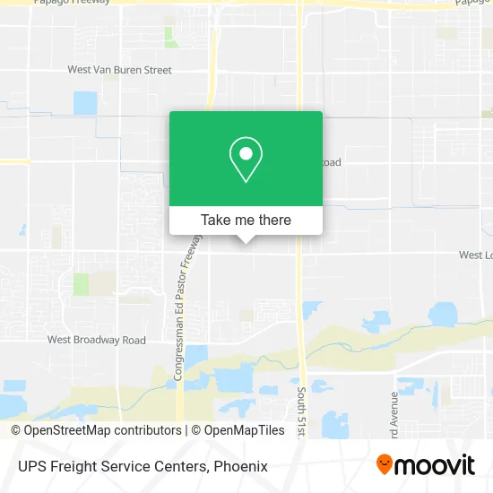 Mapa de UPS Freight Service Centers