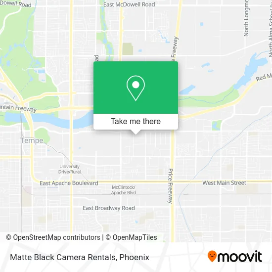 Matte Black Camera Rentals map