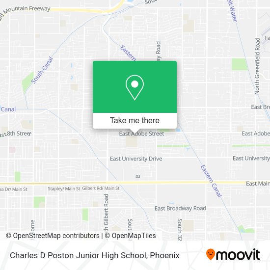 Charles D Poston Junior High School map