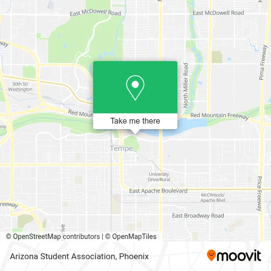 Arizona Student Association map