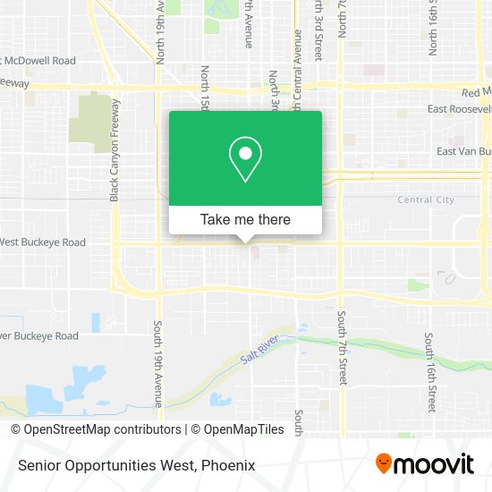 Senior Opportunities West map