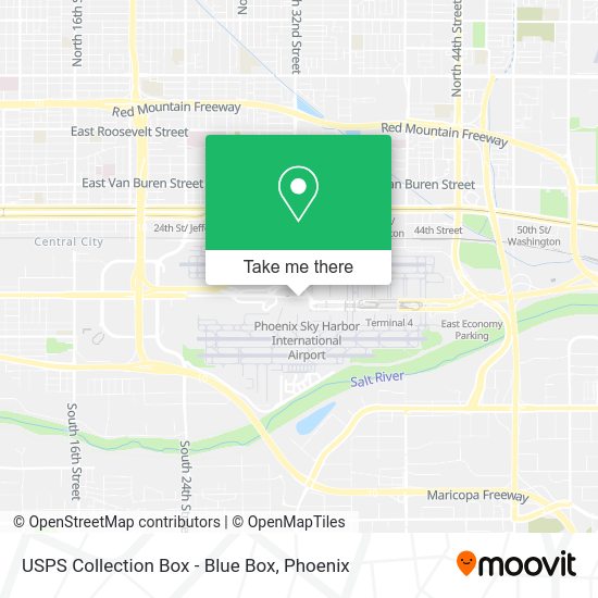 USPS Collection Box - Blue Box map