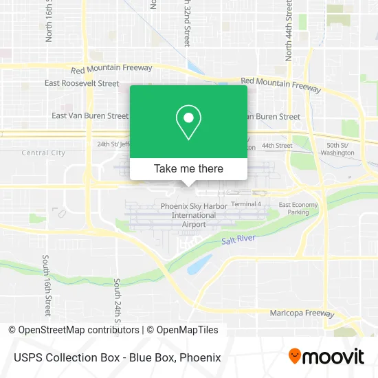 USPS Collection Box - Blue Box map