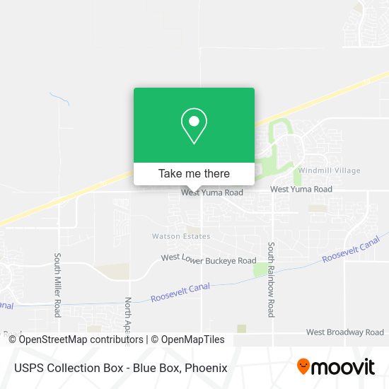 Mapa de USPS Collection Box - Blue Box