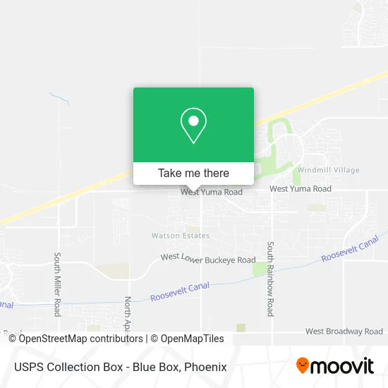 Mapa de USPS Collection Box - Blue Box