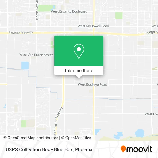 USPS Collection Box - Blue Box map